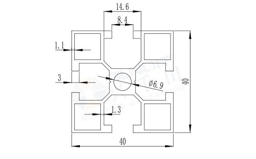 4040國(guó)標(biāo)型材C 4040國(guó)標(biāo)型材C