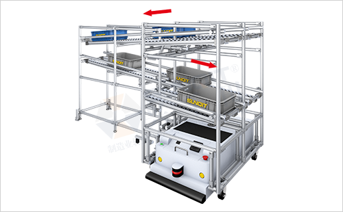 AGV周轉(zhuǎn)車(chē)+物料架(單側(cè)型) AGV周轉(zhuǎn)車(chē)+物料架(單側(cè)型)