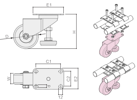 水平調(diào)節(jié)腳輪 水平調(diào)節(jié)腳輪