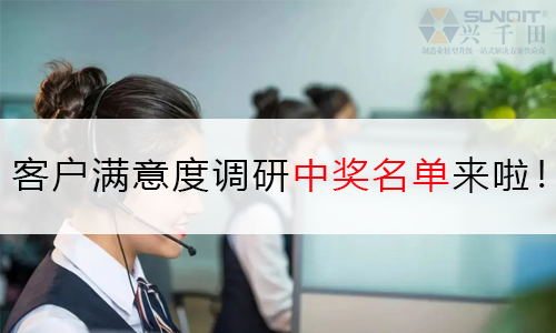 興千田問卷調(diào)查 | 中獎名單來嘍！