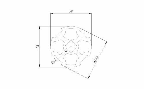 加強鋁管B尺寸圖