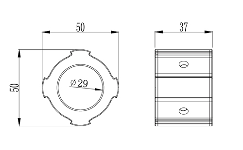 加厚直線轉(zhuǎn)動(dòng)滑套組件尺寸圖