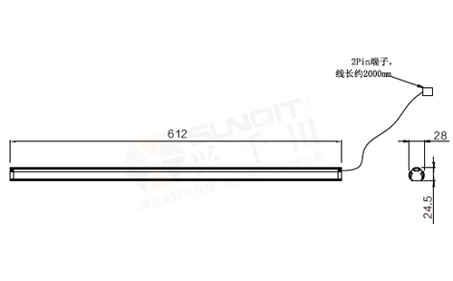 24V三防燈模組(900)尺寸圖 24V三防燈模組(900)尺寸圖