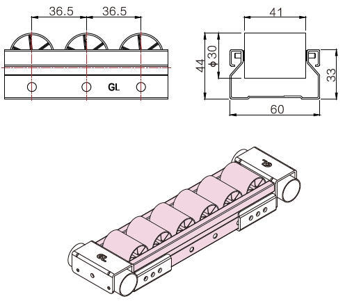 60鈑金流利條(平輪)